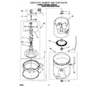 Whirlpool LSR8244EQ0 agitator, basket and tub diagram