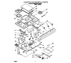 Whirlpool SF5140EYW2 cooktop and manifold diagram