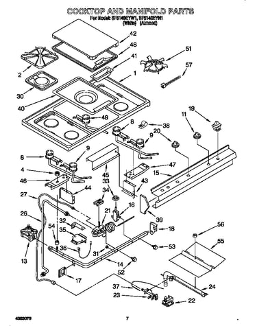 Cooktop and manifold