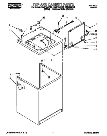 Top and cabinet