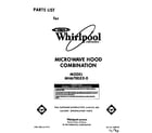 Whirlpool MH6700XX0 front cover diagram