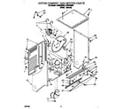 Whirlpool LTG5243BN2 dryer cabinet and motor diagram