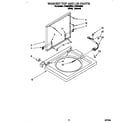 Whirlpool LTG5243BW2 washer top and lid diagram