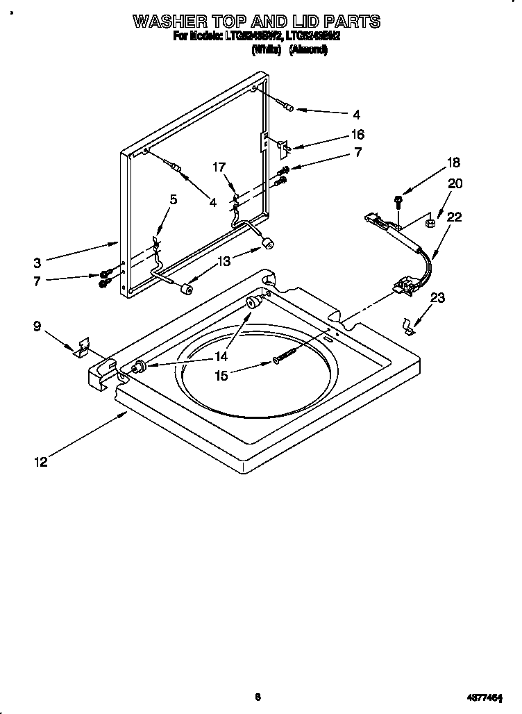 Washer top and lid