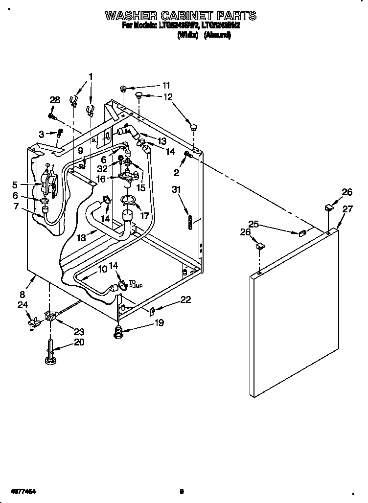 Washer cabinet