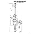 Whirlpool LTG5243BW2 brake and drive tube diagram