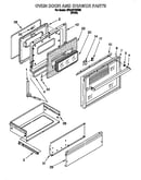 Oven door and drawer