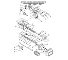 Whirlpool ED25DQXDW04 motor and ice container diagram