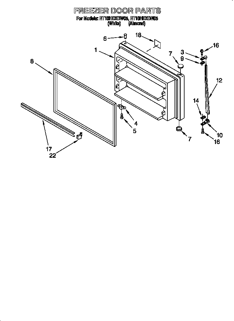 Freezer door