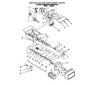 KitchenAid KSRS25FDAL02 motor and ice container diagram
