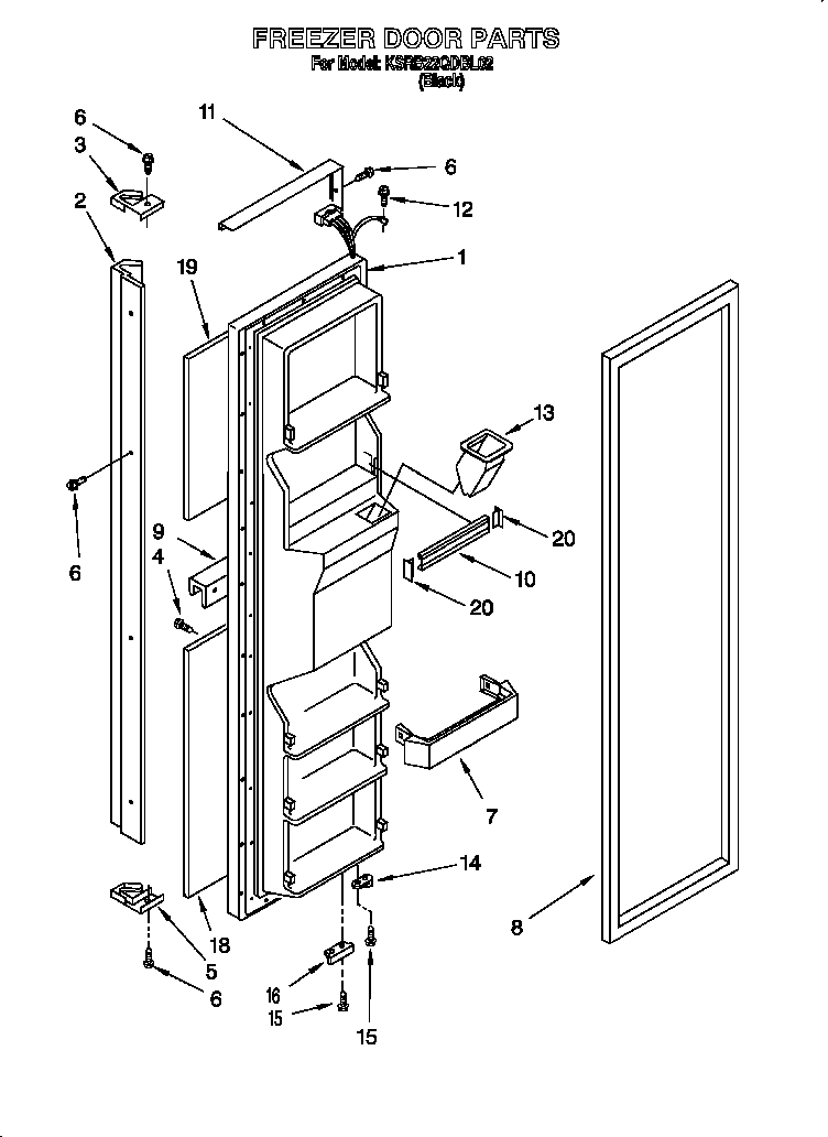 Freezer door