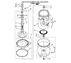 Whirlpool LLR9245AQ0 agitator, basket and tub diagram
