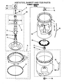 Agitator, basket and tub