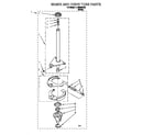 Whirlpool LLR9245AQ0 brake and drive tube diagram