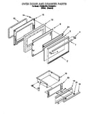 Oven door and drawer