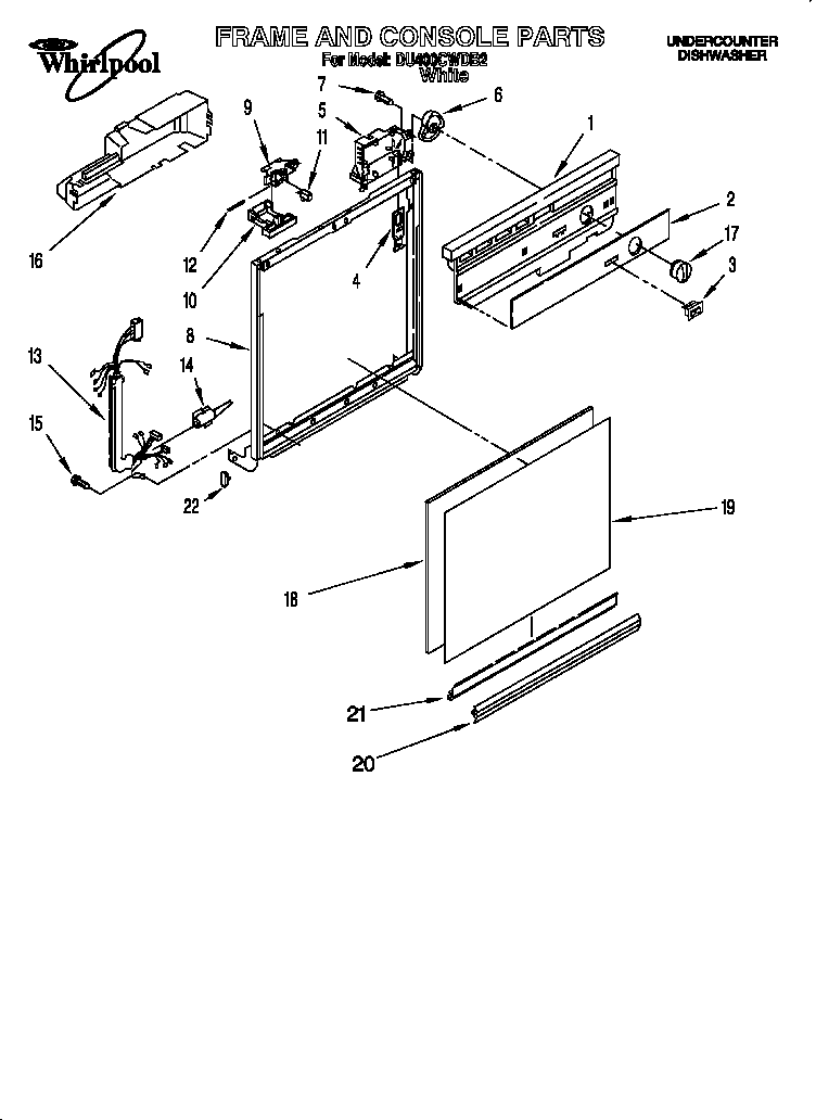Frame and console