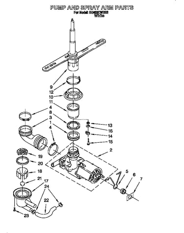 Pump and spray arm