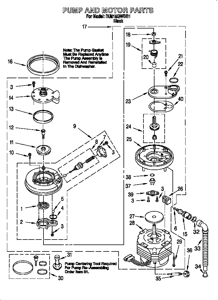 Pump and motor
