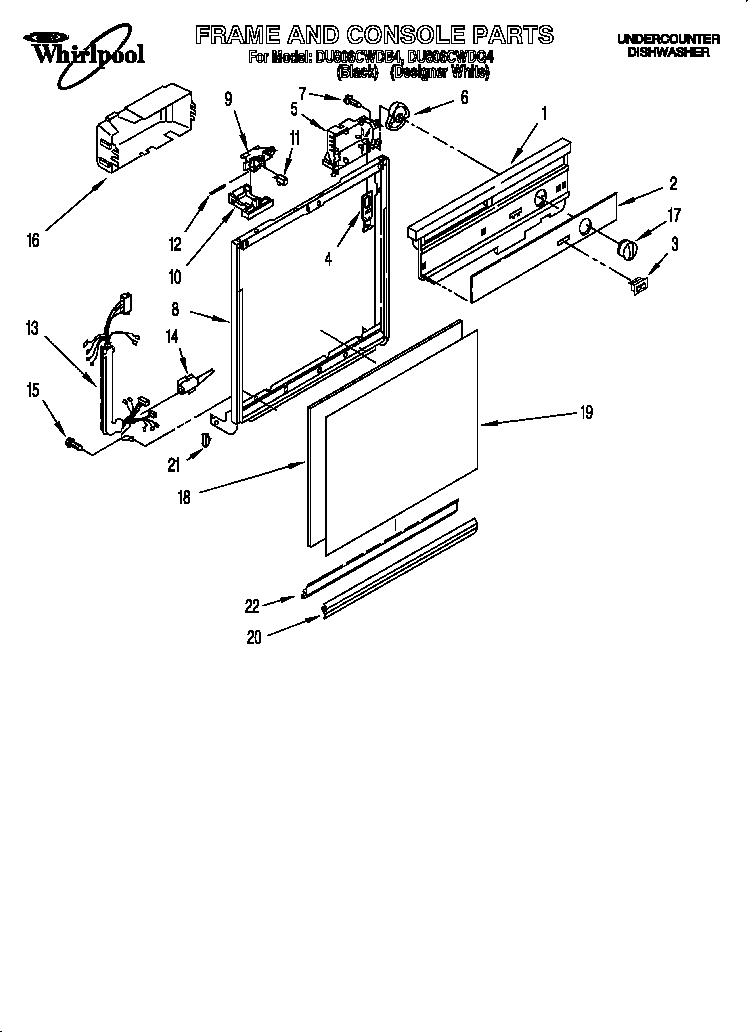Frame and console