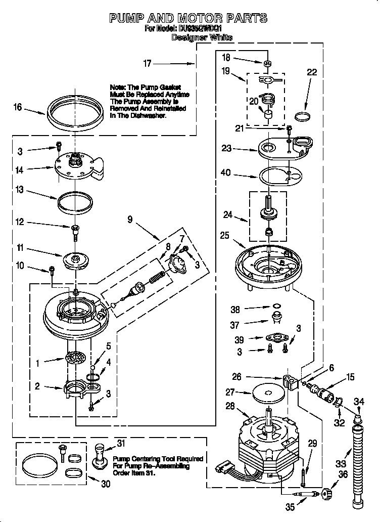 Pump and motor
