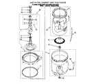 Roper RAX6144EW0 agitator, basket and tub diagram