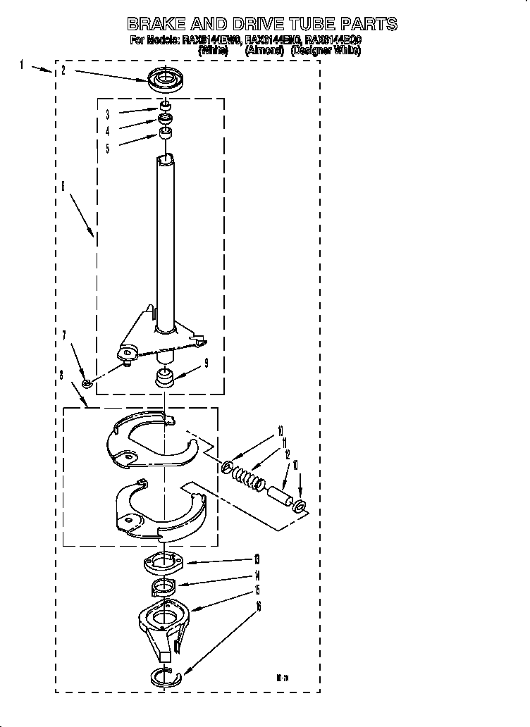 Brake and drive tube