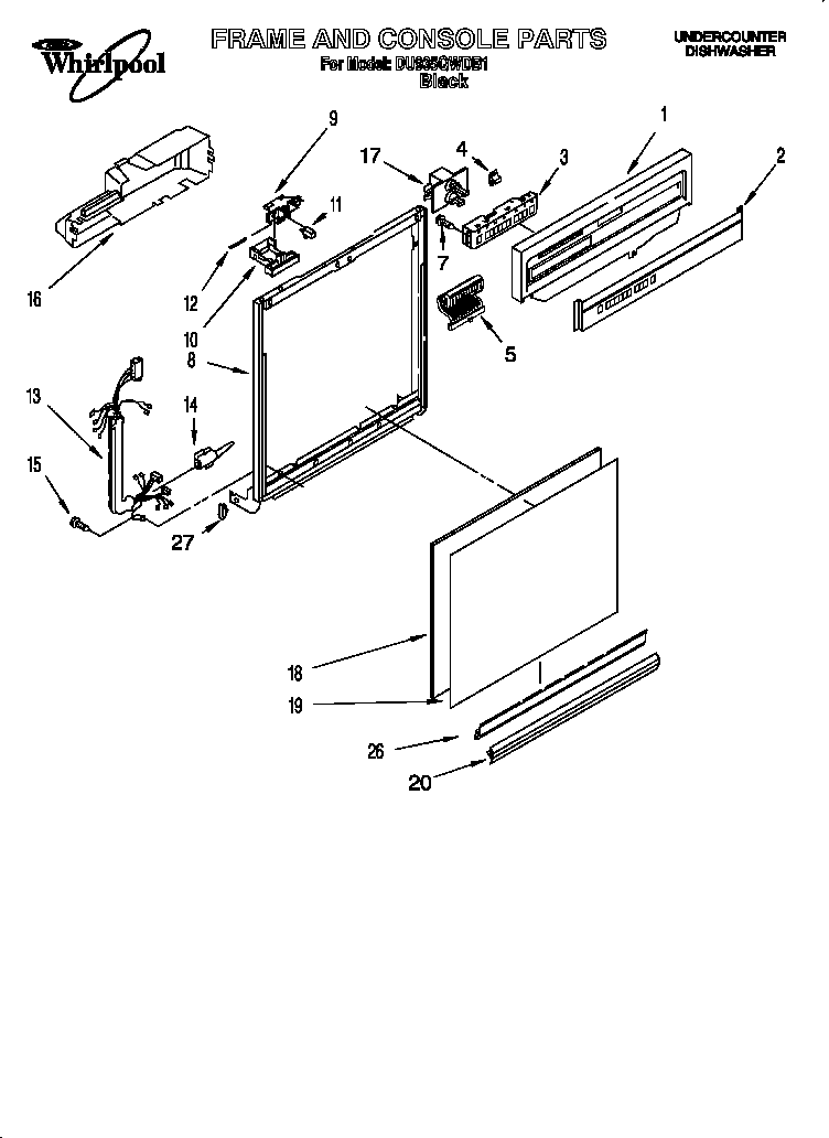 Frame and console