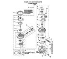 Whirlpool DU935QWDB1 pump and motor diagram