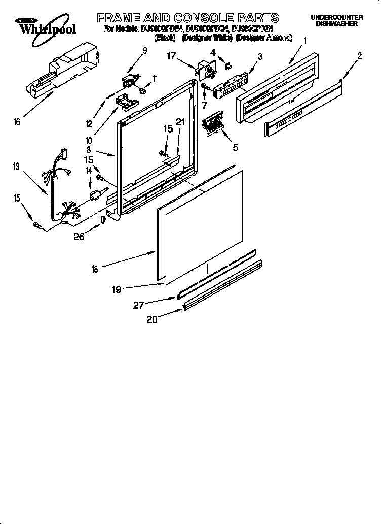 Frame and console