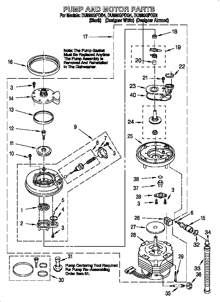 Pump and motor