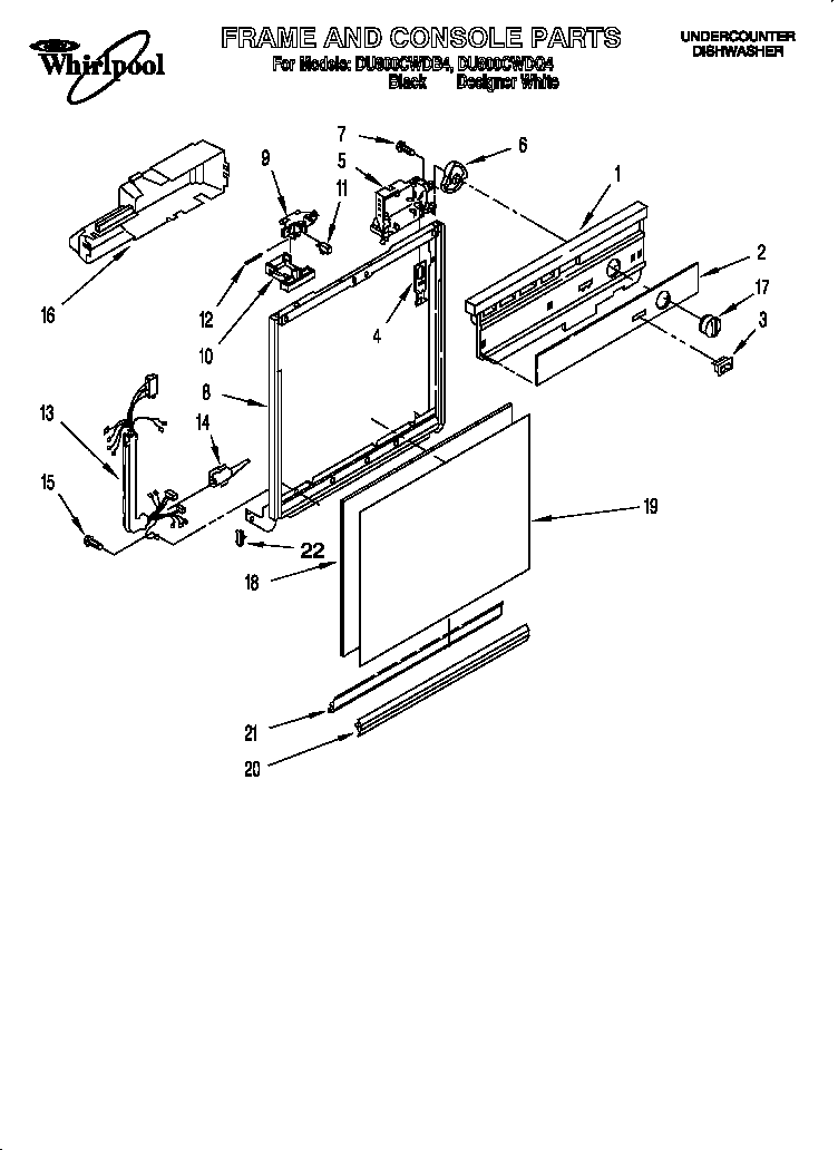 Frame and console