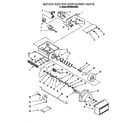 KitchenAid KSSS42QDW03 motor and ice container diagram