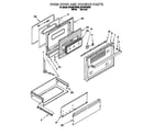 Whirlpool SF378PEWN0 oven door and drawer diagram