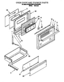 Oven door and drawer