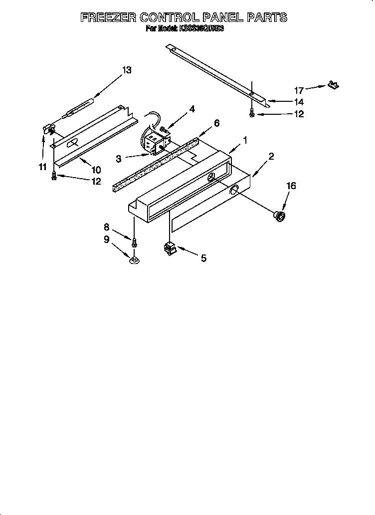 Freezer control panel