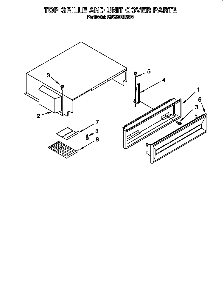 Top grille and unit cover