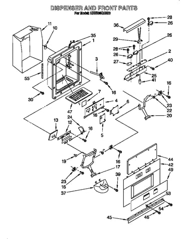 Dispenser and front