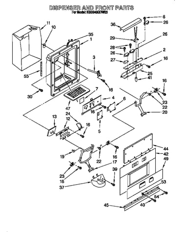 Dispenser front