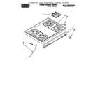 Roper FGS385BL5 cooktop and control panel diagram