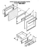 Oven door and drawer