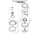 Whirlpool LBR5232EQ0 agitator, basket and tub diagram