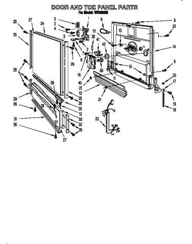Door and toe panel