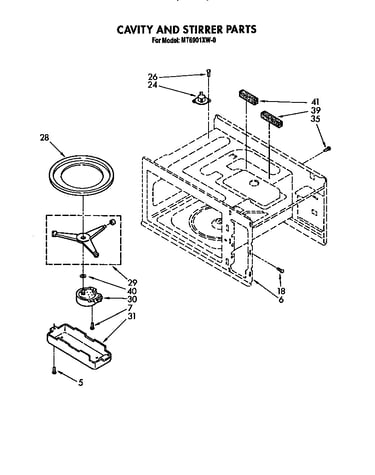 Cavity and stirrer