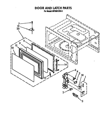 Door and latch