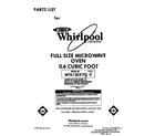 Whirlpool MT6120XYB0 front cover diagram