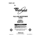 Whirlpool MT6900XW1 front cover diagram