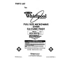 Whirlpool MT6120XYQ1 front cover diagram