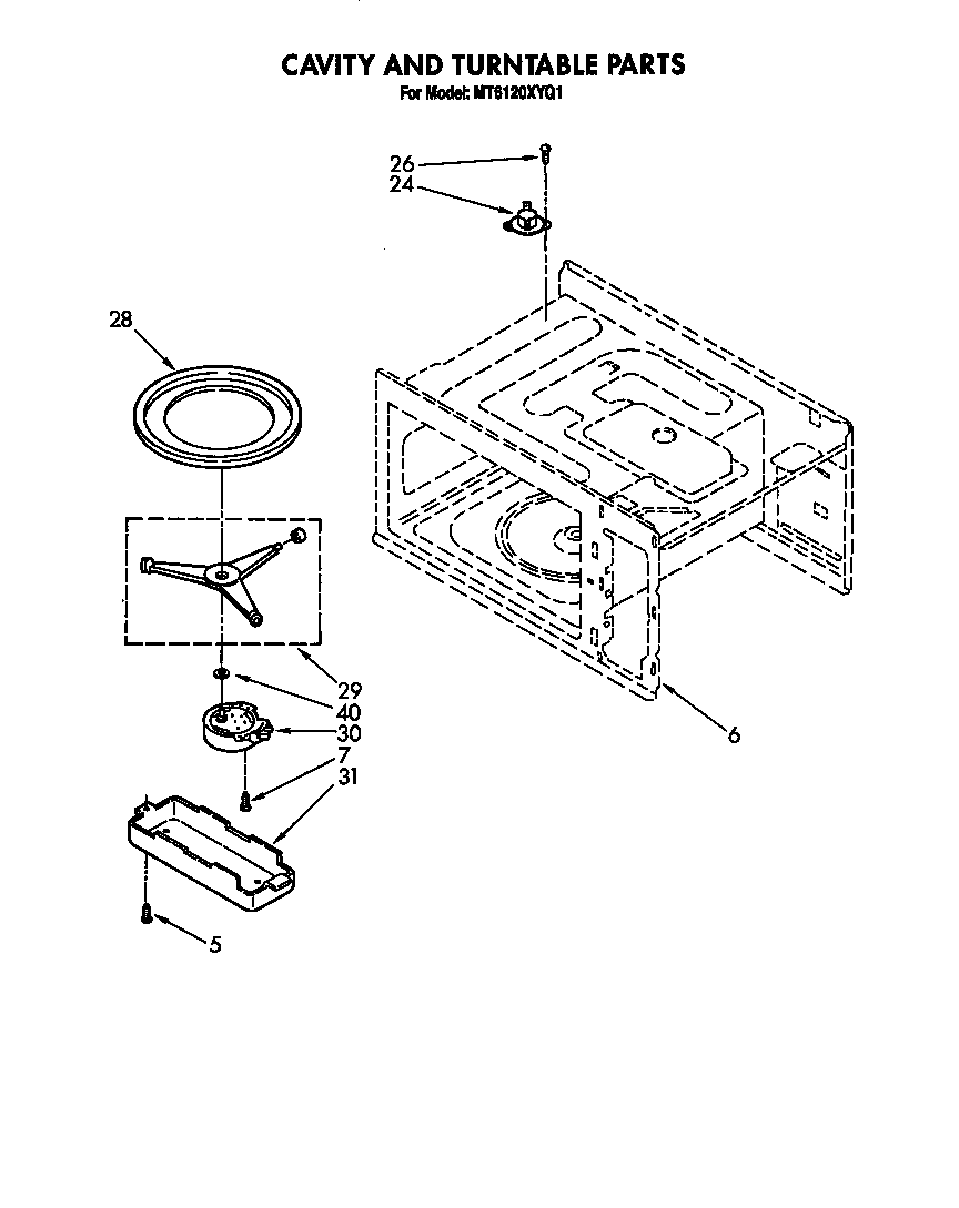 Cavity and turntable