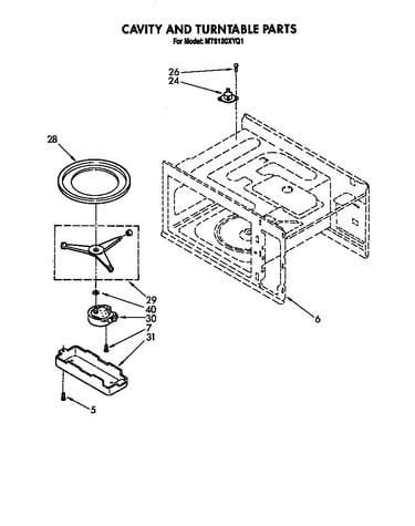Cavity and turntable
