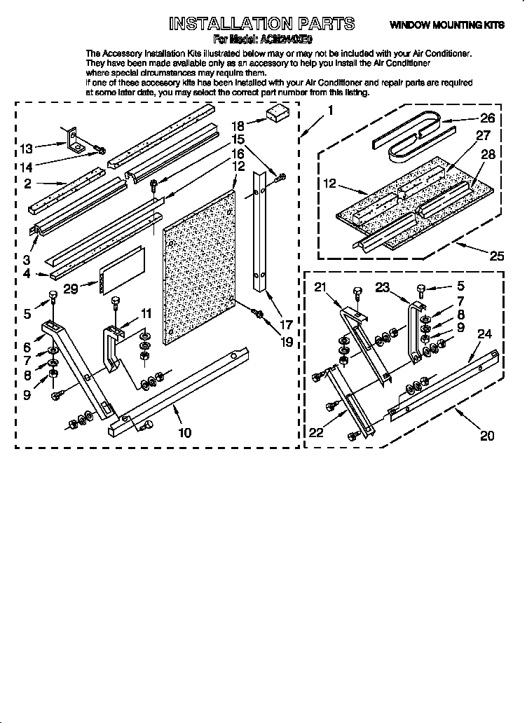 Installation parts
